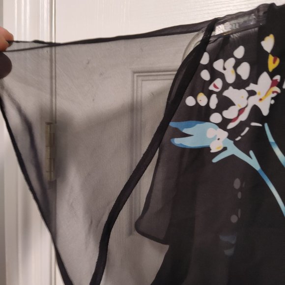 Laura Petite XS black see through top with lining. - Picture 3 of 8